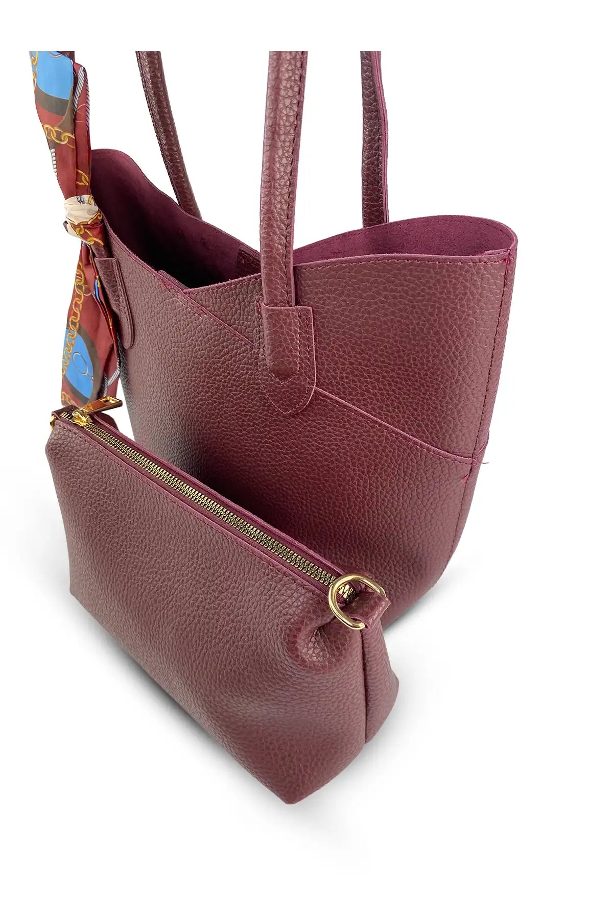 Flora Bordo Omuz Çantası