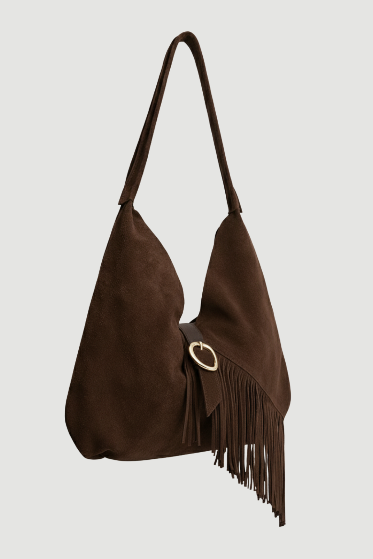 Aria Fringe | Yavrulu Püsküllü Süet Çanta