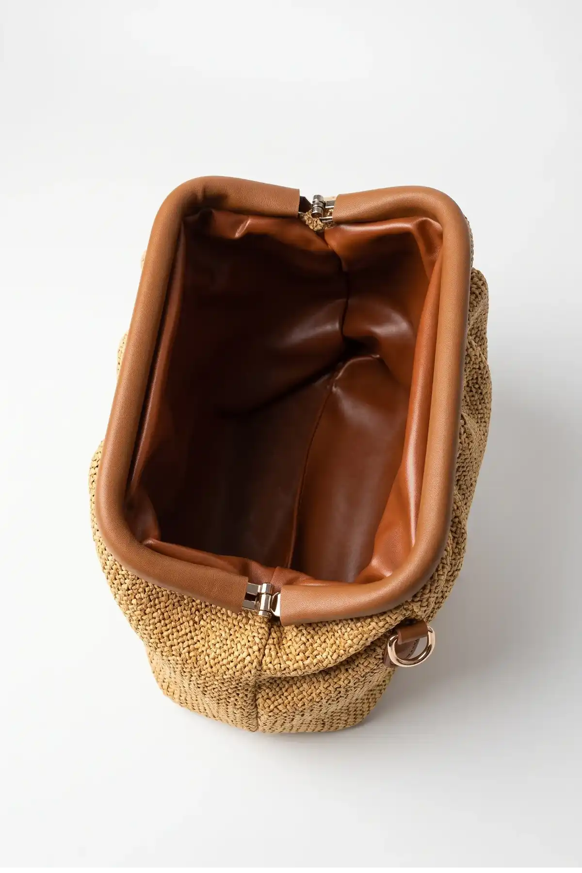 DUNE | Hasır Büzgülü Pouch | Zincir Askılı