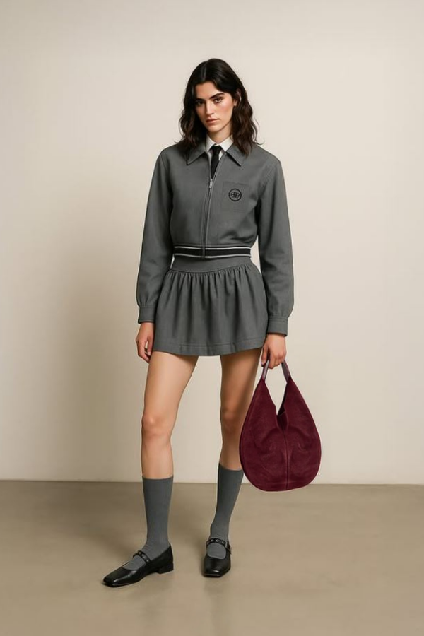 LUNA Yavrulu Alışveriş Çantası - Bordo