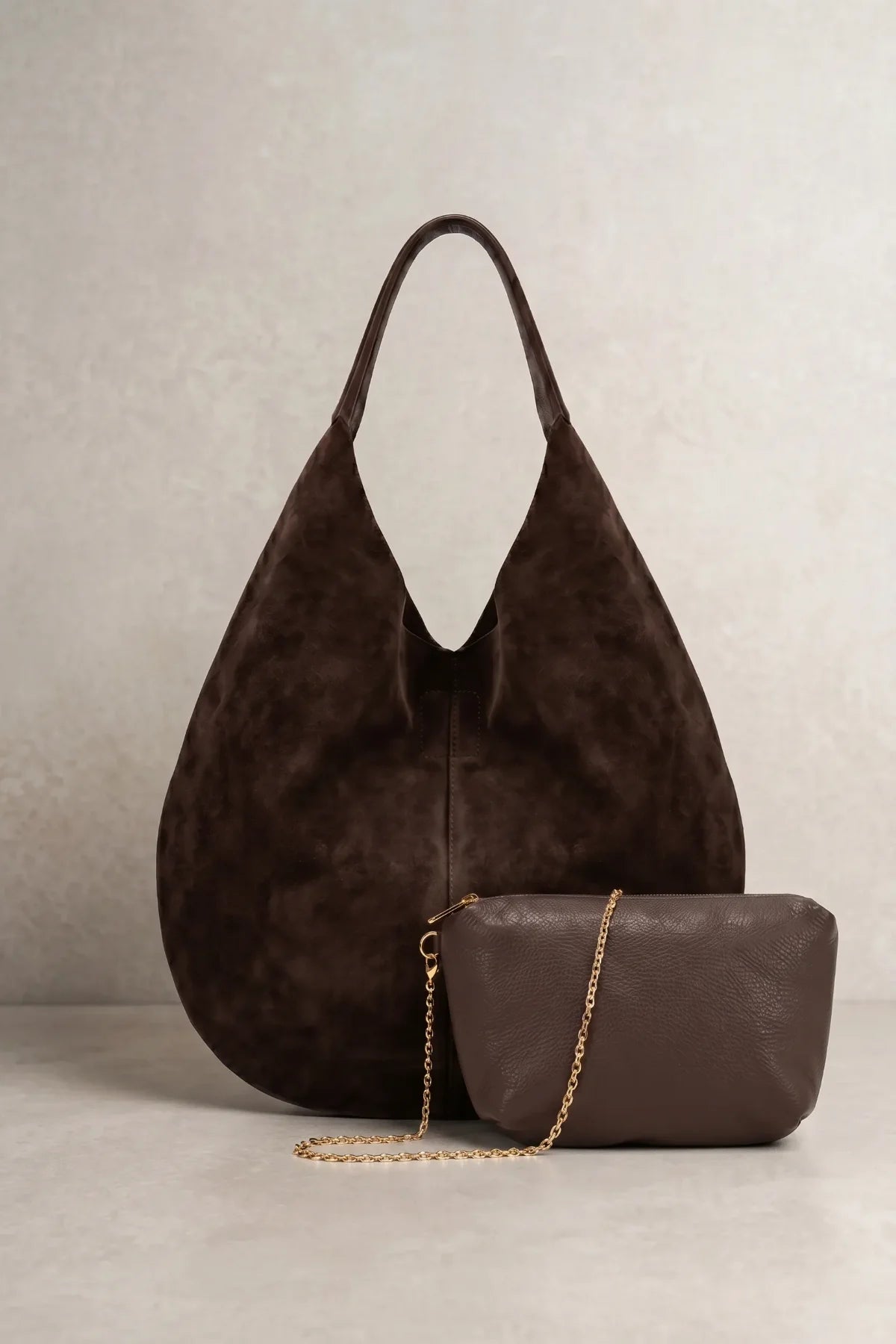 LUNA No.2 | Yavrulu Tote Çanta | Kahve