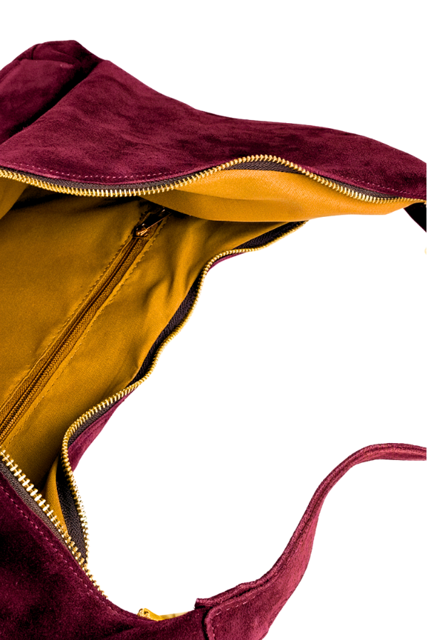 Madlen Bordo Süet Çanta