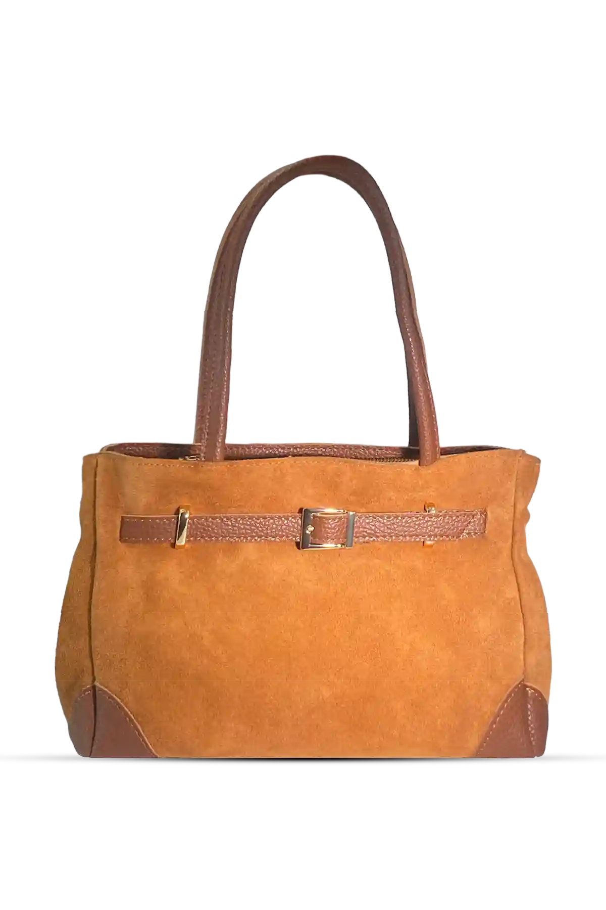 ÈCLA Classic 24 – Hakiki Süet Deri Çanta - Taba