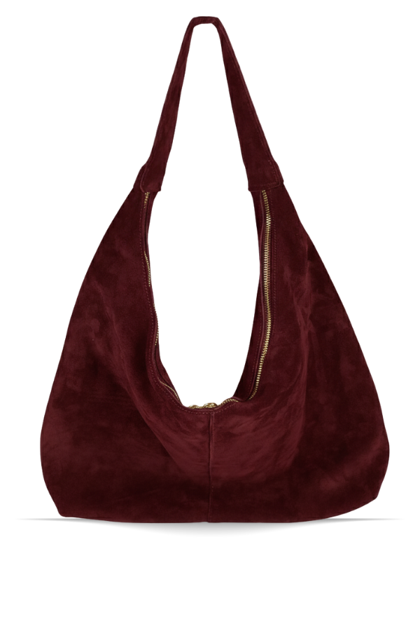 Madlen Bordo Süet Çanta