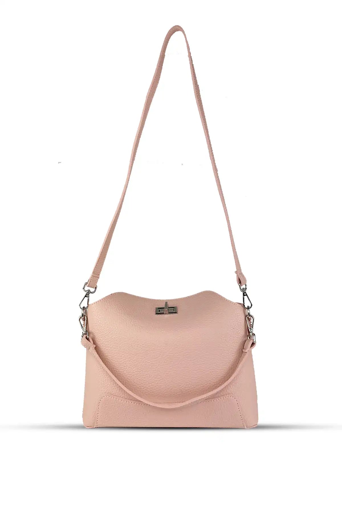 Onda - Kıvrımlı Formda Pudra Omuz Çantası