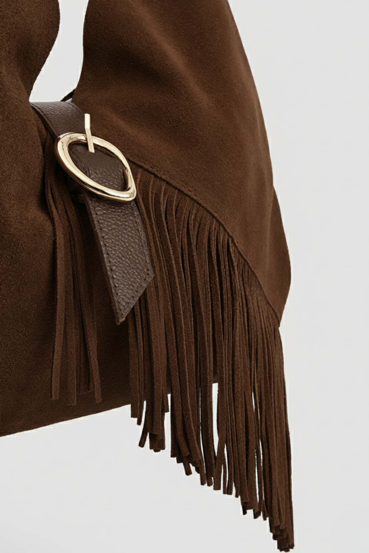 Aria Fringe | Yavrulu Püsküllü Süet Çanta