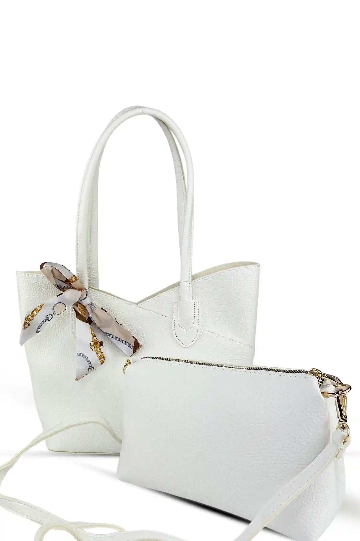 Flora - Beyaz Omuz Çantası