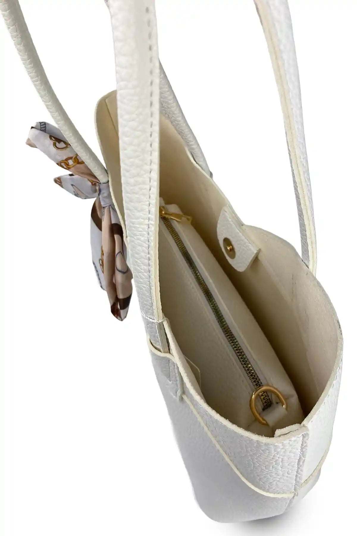 Flora - Beyaz Omuz Çantası