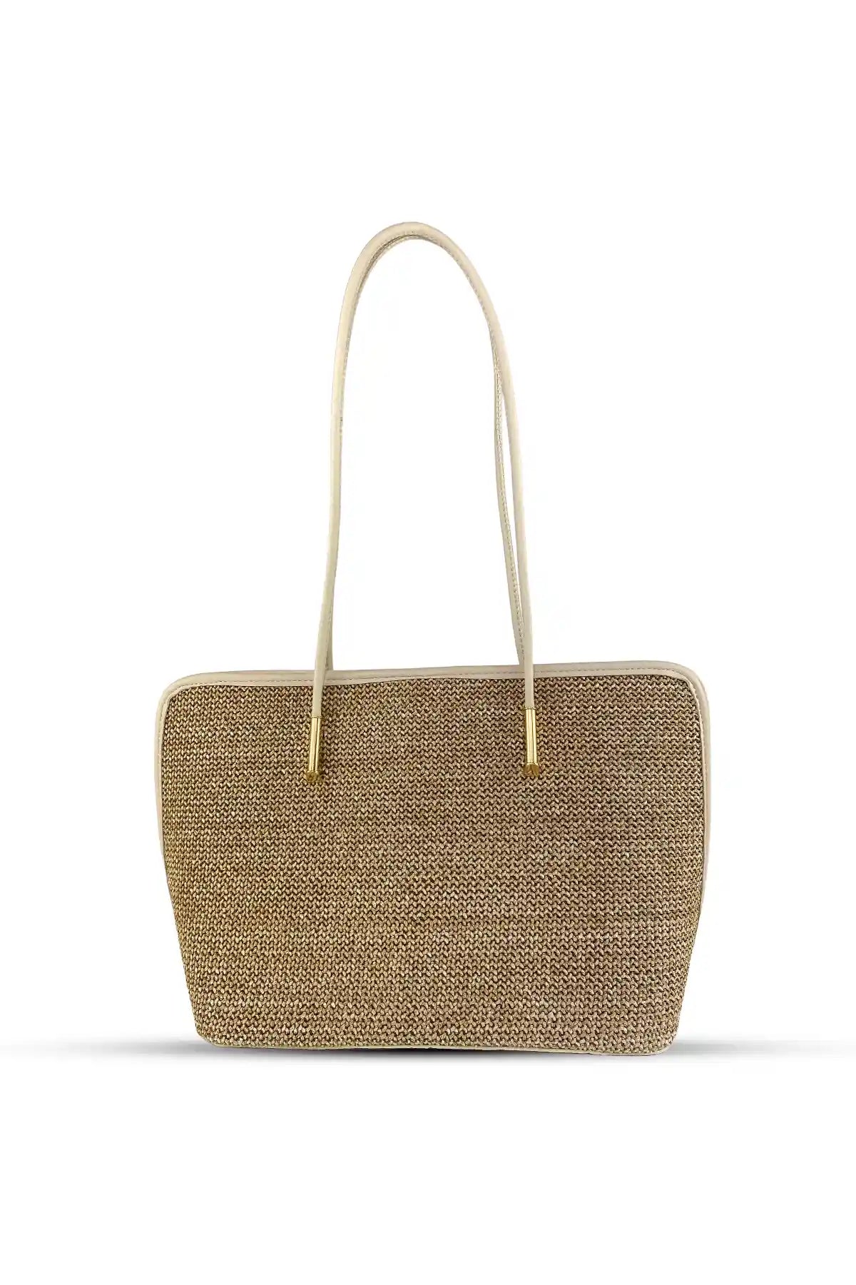 Camélia - Hasır Premium Çanta - Beyaz