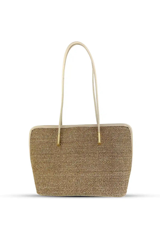 Camélia - Hasır Premium Çanta - Beyaz