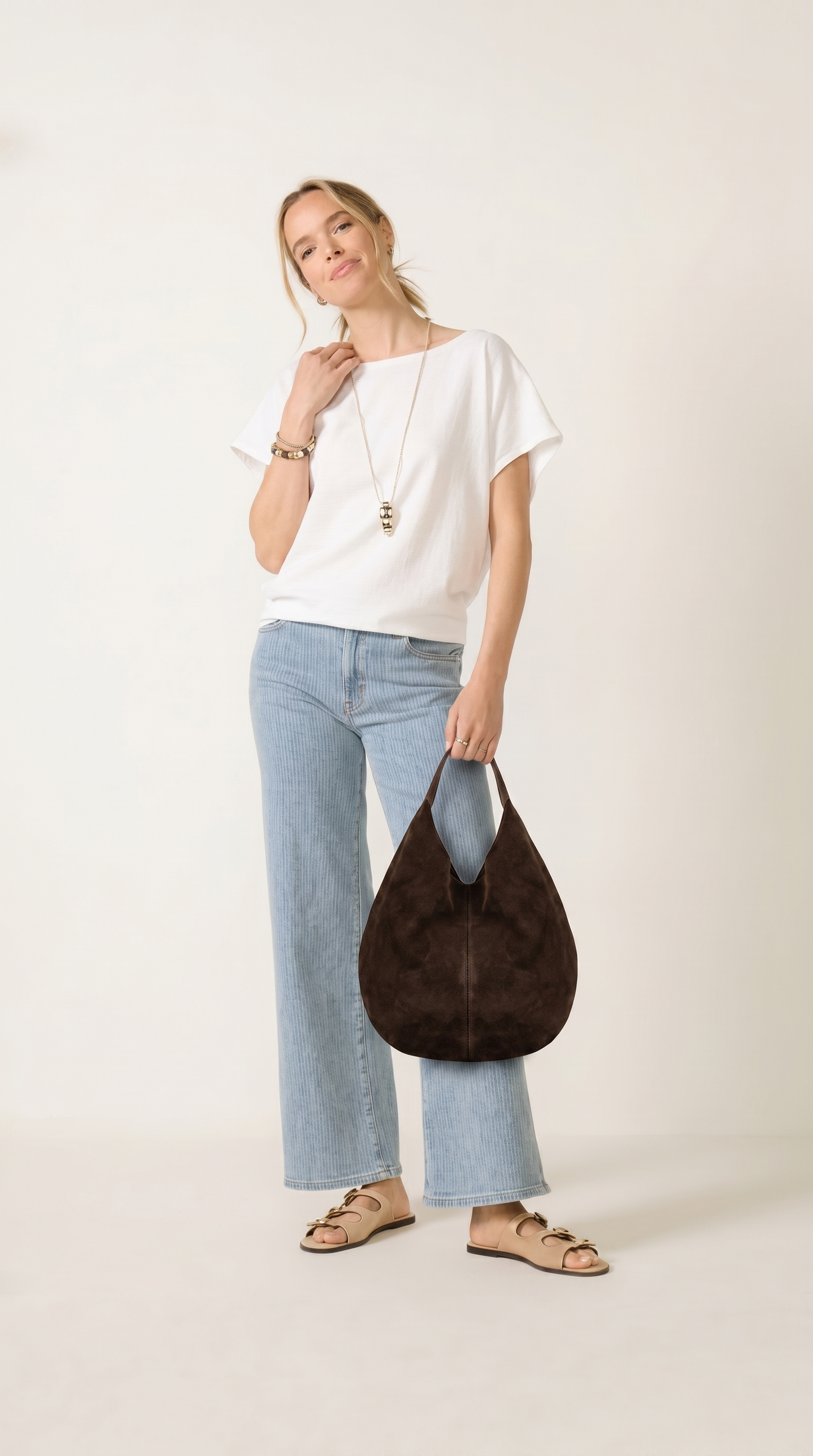 LUNA No.2 | Yavrulu Tote Çanta | Kahve