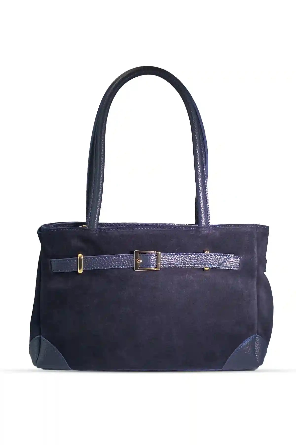 ÈCLA Classic 24 – Hakiki Süet Deri Çanta - Lacivert