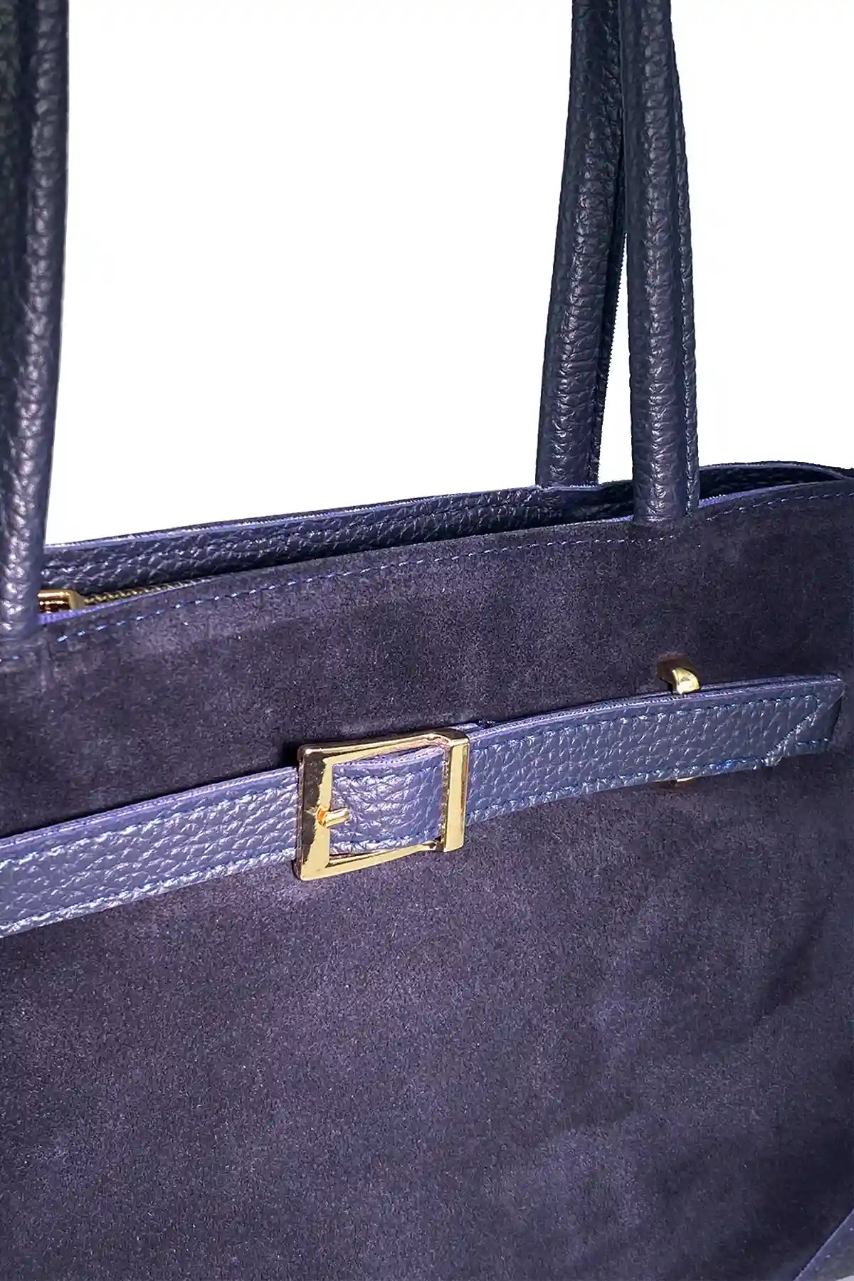 ÈCLA Classic 24 – Hakiki Süet Deri Çanta - Lacivert