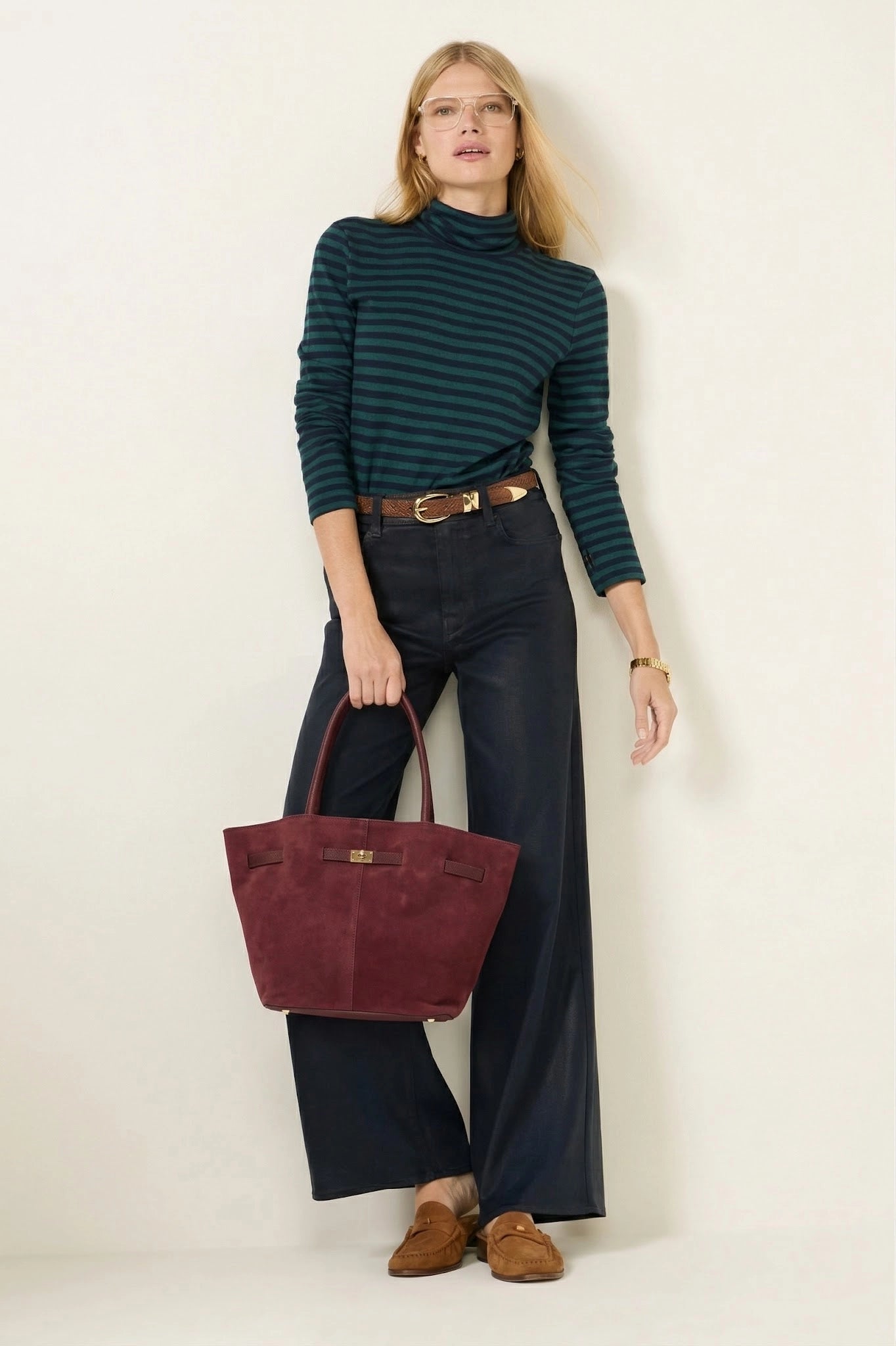 Vivienne | Hakiki Süet Deri Çanta | Bordo