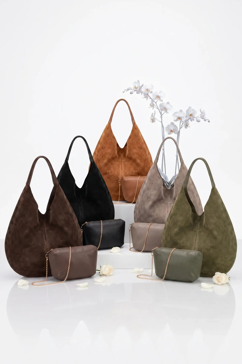 LUNA No.2 | Yavrulu Tote Çanta | Vizon