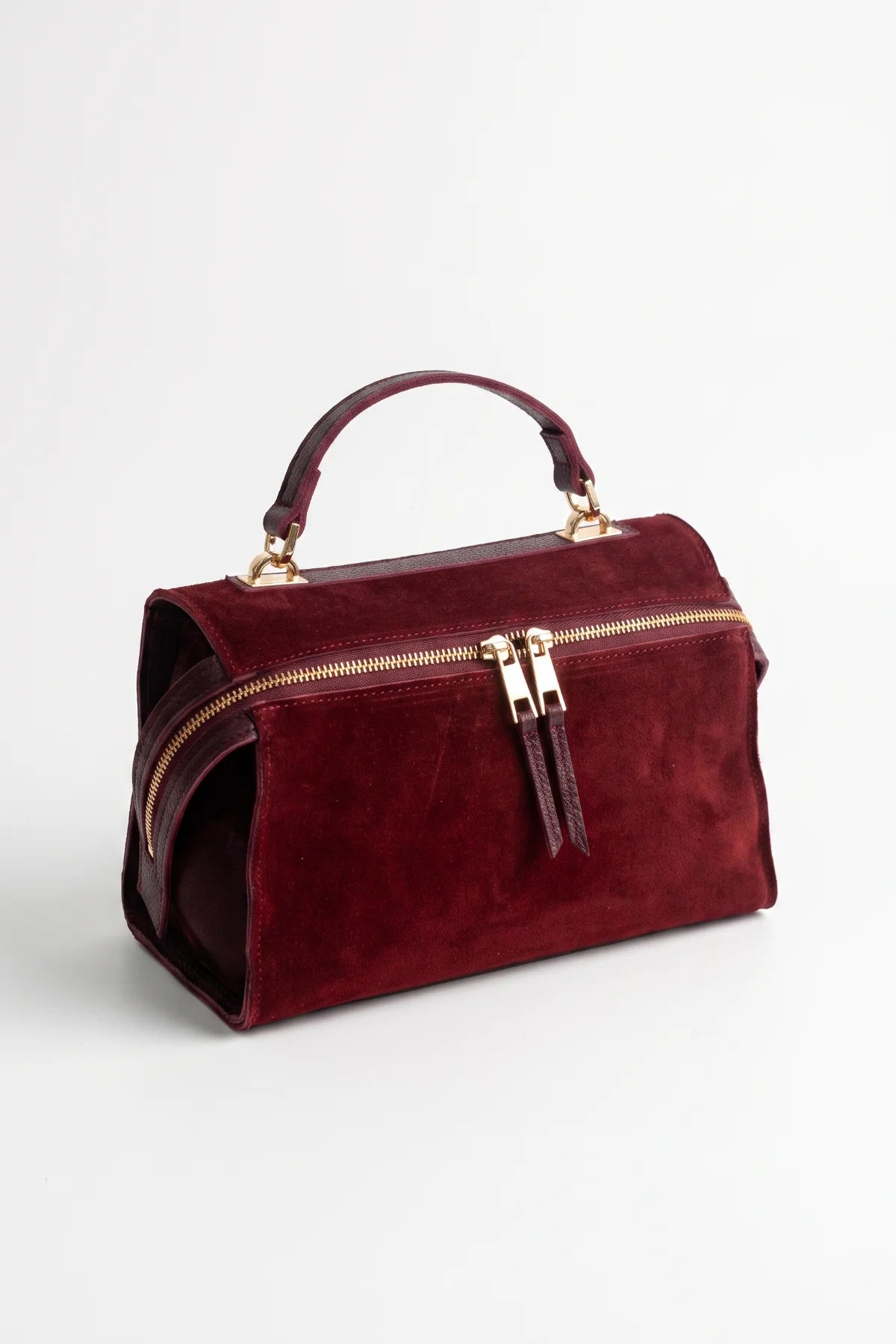 L'Artisan | Hakiki Süet Deri Çanta | Bordo