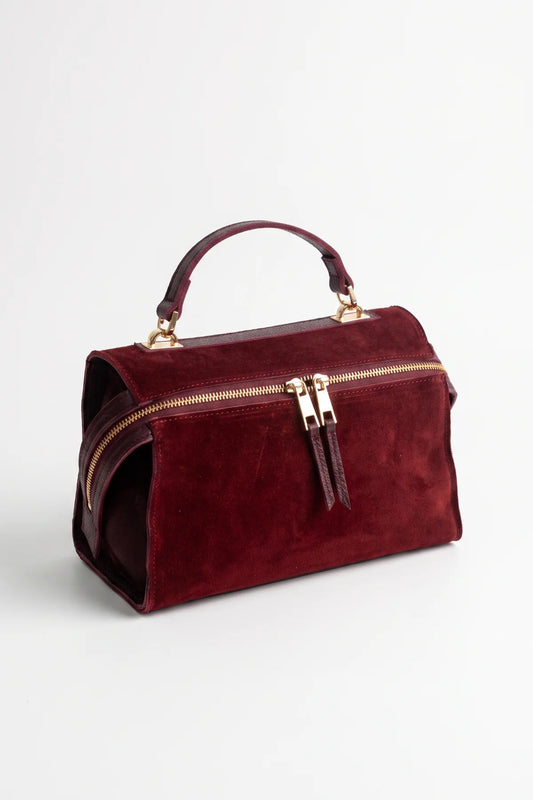 L'Artisan | Hakiki Süet Deri Çanta | Bordo